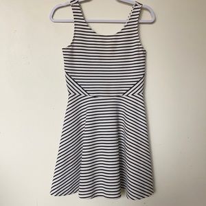 Black and white stripped dress